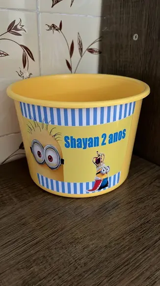 Balde de Pipoca Personalizado Minions