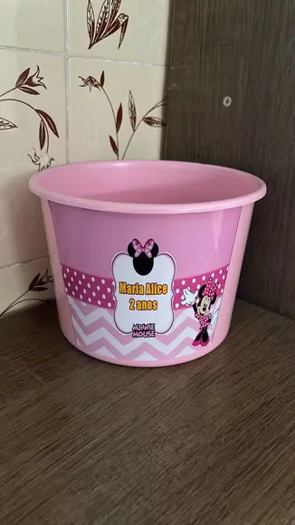 Balde de Pipoca Personalizado Minnie