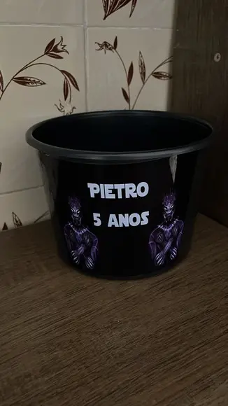 Balde de Pipoca Personalizado Pantera Negra