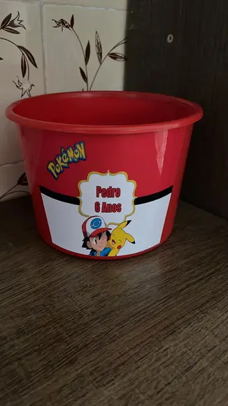 Balde de Pipoca Personalizado Pokémon