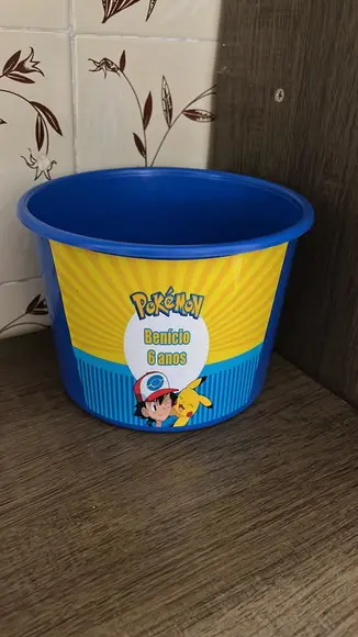 Balde de Pipoca Personalizado Pokémon