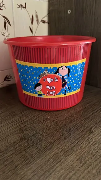 Balde de Pipoca Personalizado Show da Luna