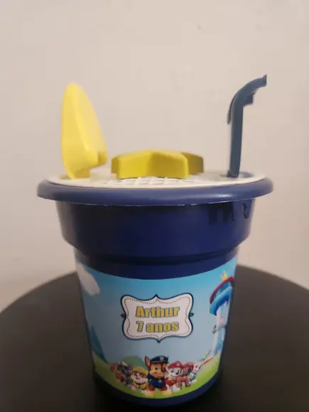 Balde de Praia Personalizado Patrulha Canina