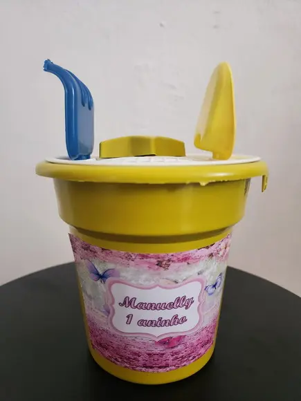 Balde de Praia Personalizado Jardim Encantado