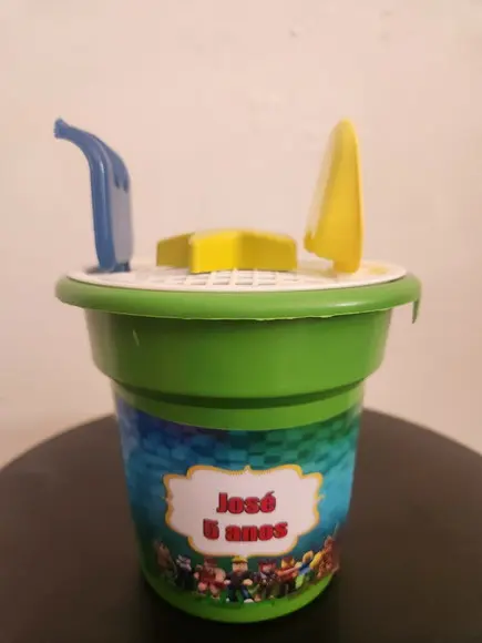 Balde de Praia Personalizado Roblox