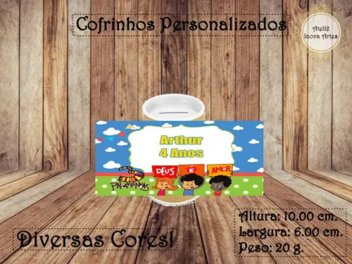 Cofrinho Personalizado 3 Palavrinhas
