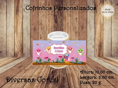 Cofrinho Personalizado Baby Shark