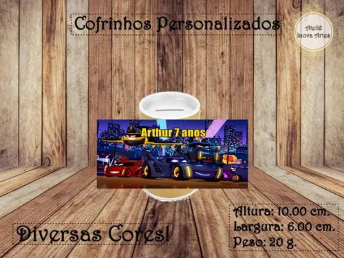 Cofrinho Personalizado Batwheels
