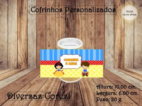 Cofrinho Personalizado Branca de Neve