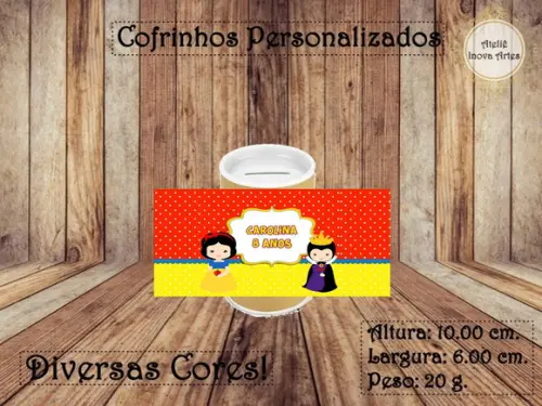 Cofrinho Personalizado Branca de Neve