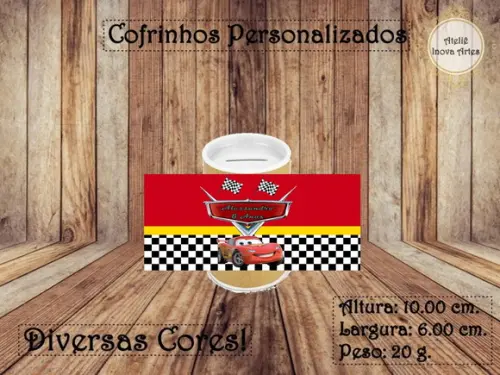 Cofrinho Personalizado Carros