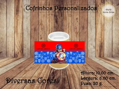 Cofrinho Personalizado Capitão América