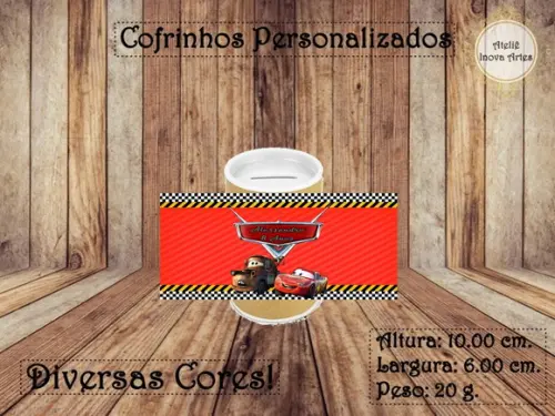 Cofrinho Personalizado Carros