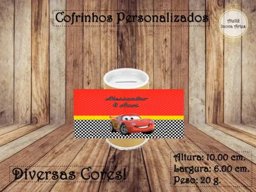Cofrinho Personalizado Carros