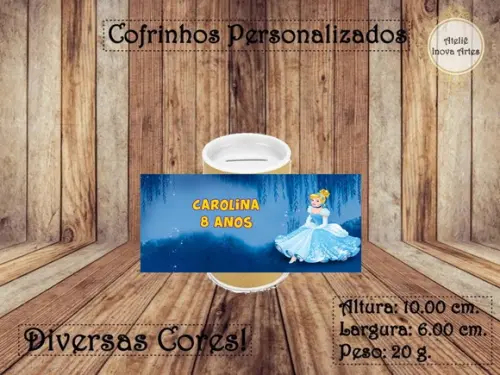 Cofrinho Personalizado Cinderela