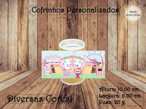 Cofrinho Personalizado Circo