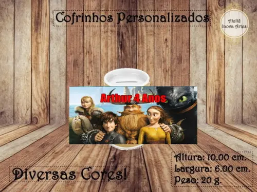 Cofrinho Personalizado Como Treinar o Seu Dragão