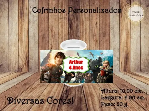 Cofrinho Personalizado Como Treinar o Seu Dragão