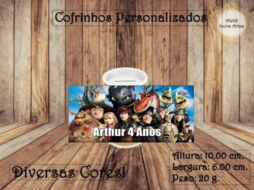 Cofrinho Personalizado Como Treinar o Seu Dragão