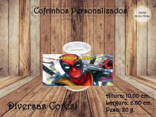 Cofrinho Personalizado Deadpool