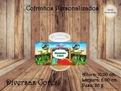 Cofrinho Personalizado Dinossauro