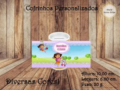 Cofrinho Personalizado Dora Aventureira