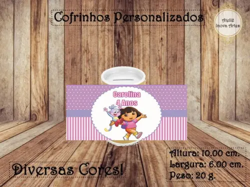 Cofrinho Personalizado Dora Aventureira