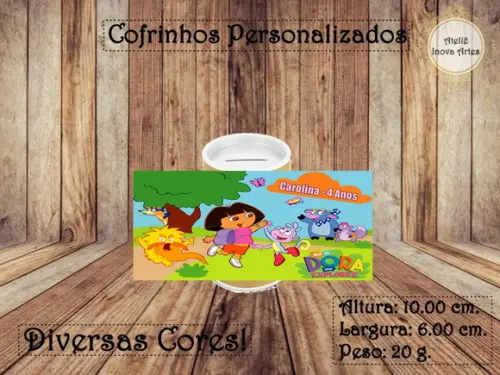 Cofrinho Personalizado Dora Aventureira