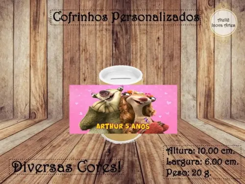 Cofrinho Personalizado Era do Gelo