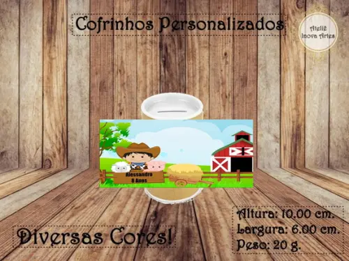 Cofrinho Personalizado Fazendinha