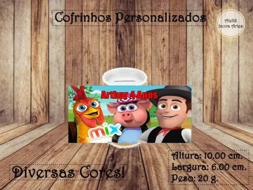 Cofrinho Personalizado Fazenda do Zenon