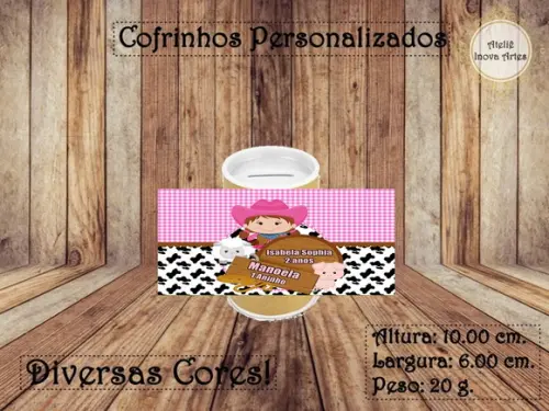 Cofrinho Personalizado Fazendinha
