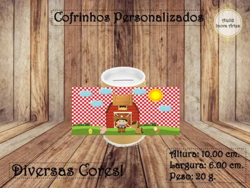 Cofrinho Personalizado Fazendinha