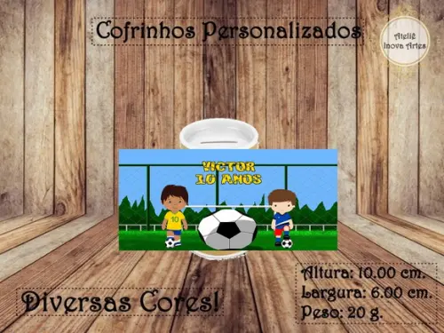 Cofrinho Personalizado Futebol
