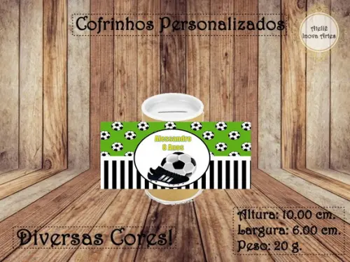 Cofrinho Personalizado Futebol