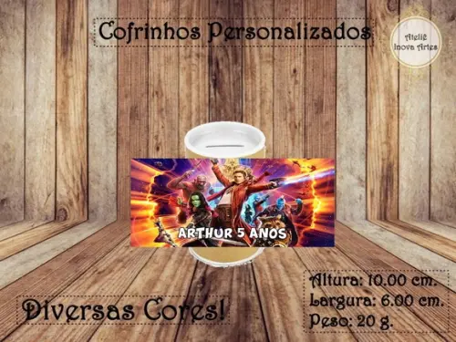 Cofrinho Personalizado Guardiões da Galáxia