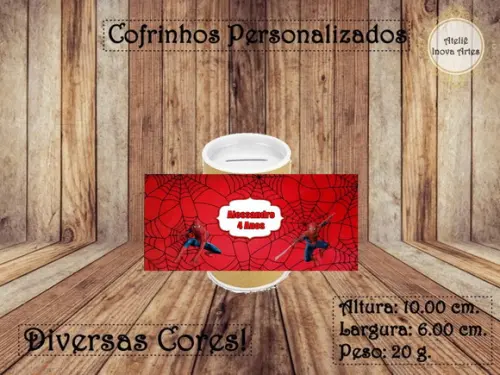 Cofrinho Personalizado Homem Aranha