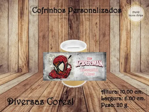 Cofrinho Personalizado Homem Aranha