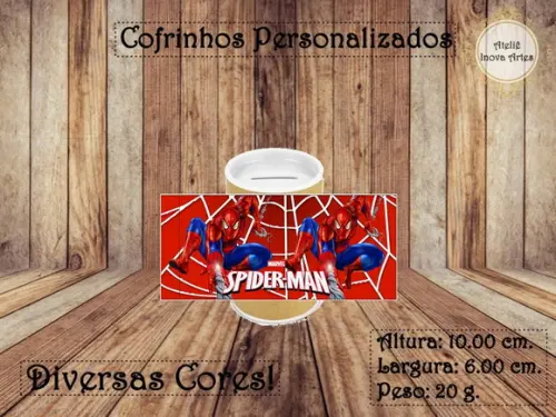 Cofrinho Personalizado Homem Aranha