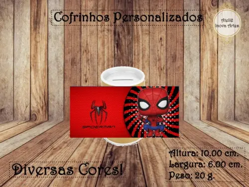 Cofrinho Personalizado Homem Aranha
