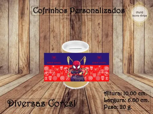 Cofrinho Personalizado Homem Aranha