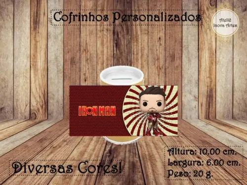 Cofrinho Personalizado Homem de Ferro