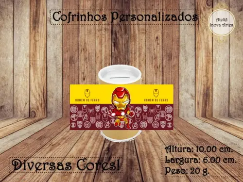 Cofrinho Personalizado Homem de Ferro
