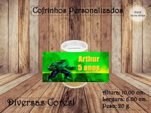 Cofrinho Personalizado Hulk