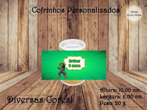 Cofrinho Personalizado Hulk