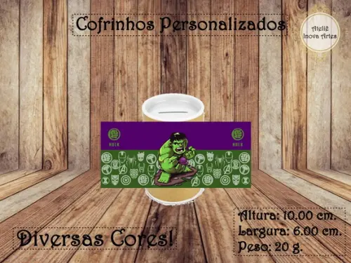 Cofrinho Personalizado Hulk