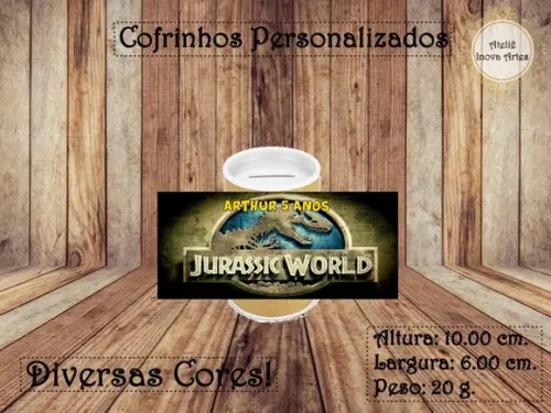 Cofrinho Personalizado Jurassic World