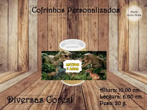 Cofrinho Personalizado Jurassic World