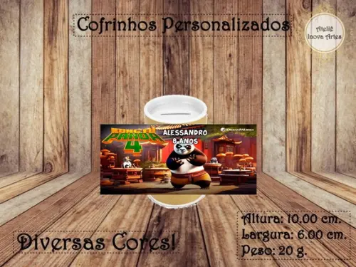 Cofrinho Personalizado Kung Fu Panda