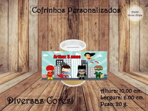 Cofrinho Personalizado Liga da Justiça